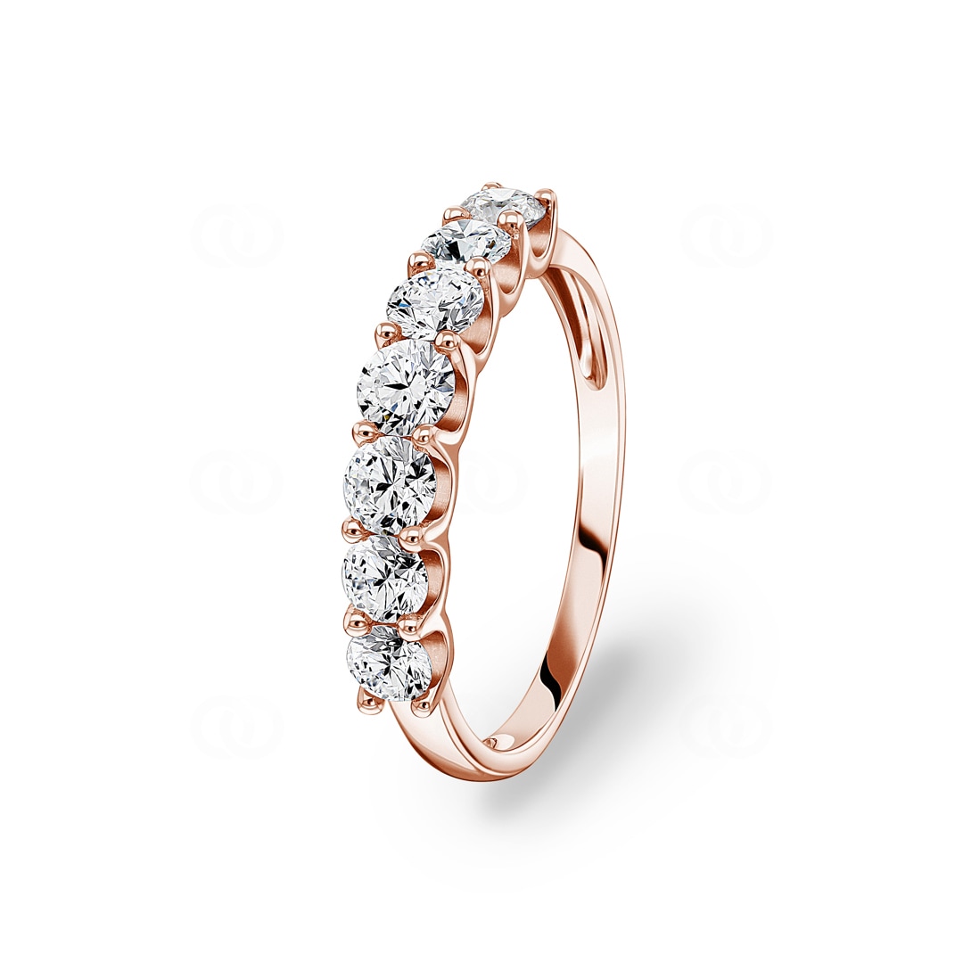 1.02 Karat Diamanten Mémoire Ring 750/18 K Roségold