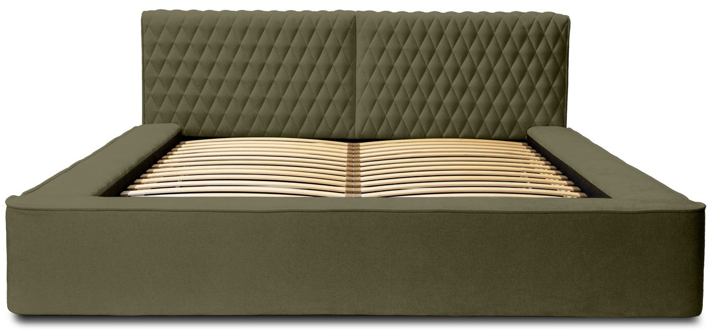 Trae Mobler Azurro 140 x 200 cm Gestoffeerd Bed Bosgroen