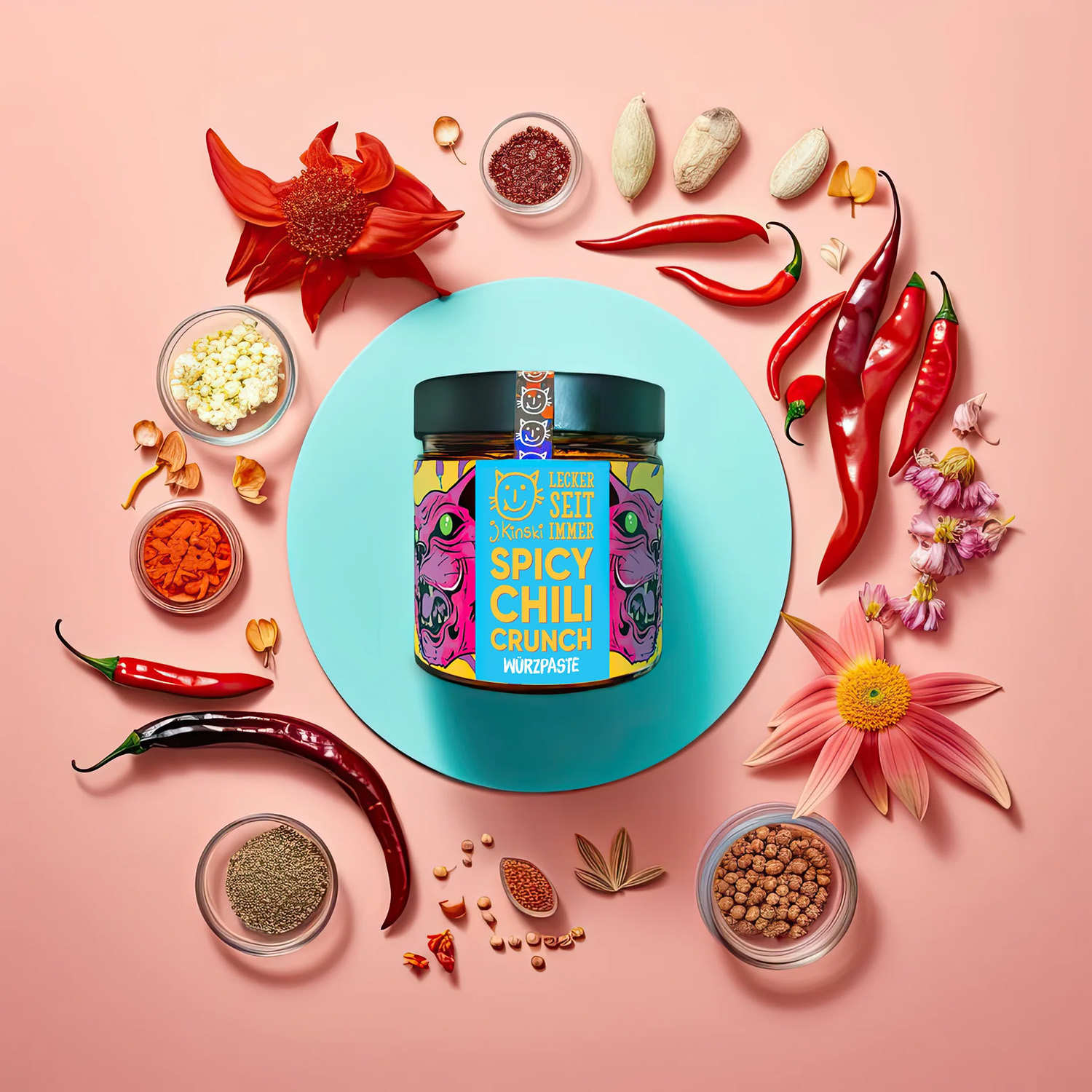 Spicy Chili Crunch - Sauce croustillante au piment bio