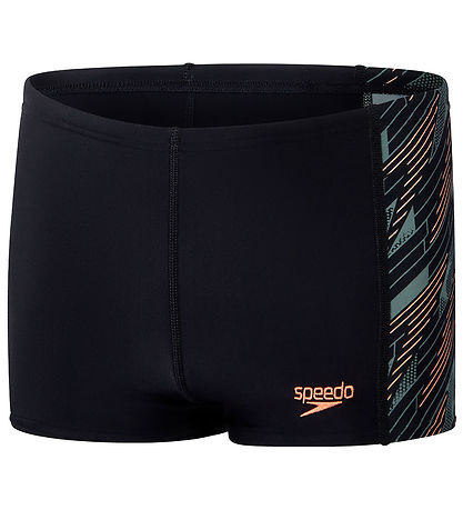 Speedo Bådebukser - Hyperboom Panel Aquashort - Blåck/Green