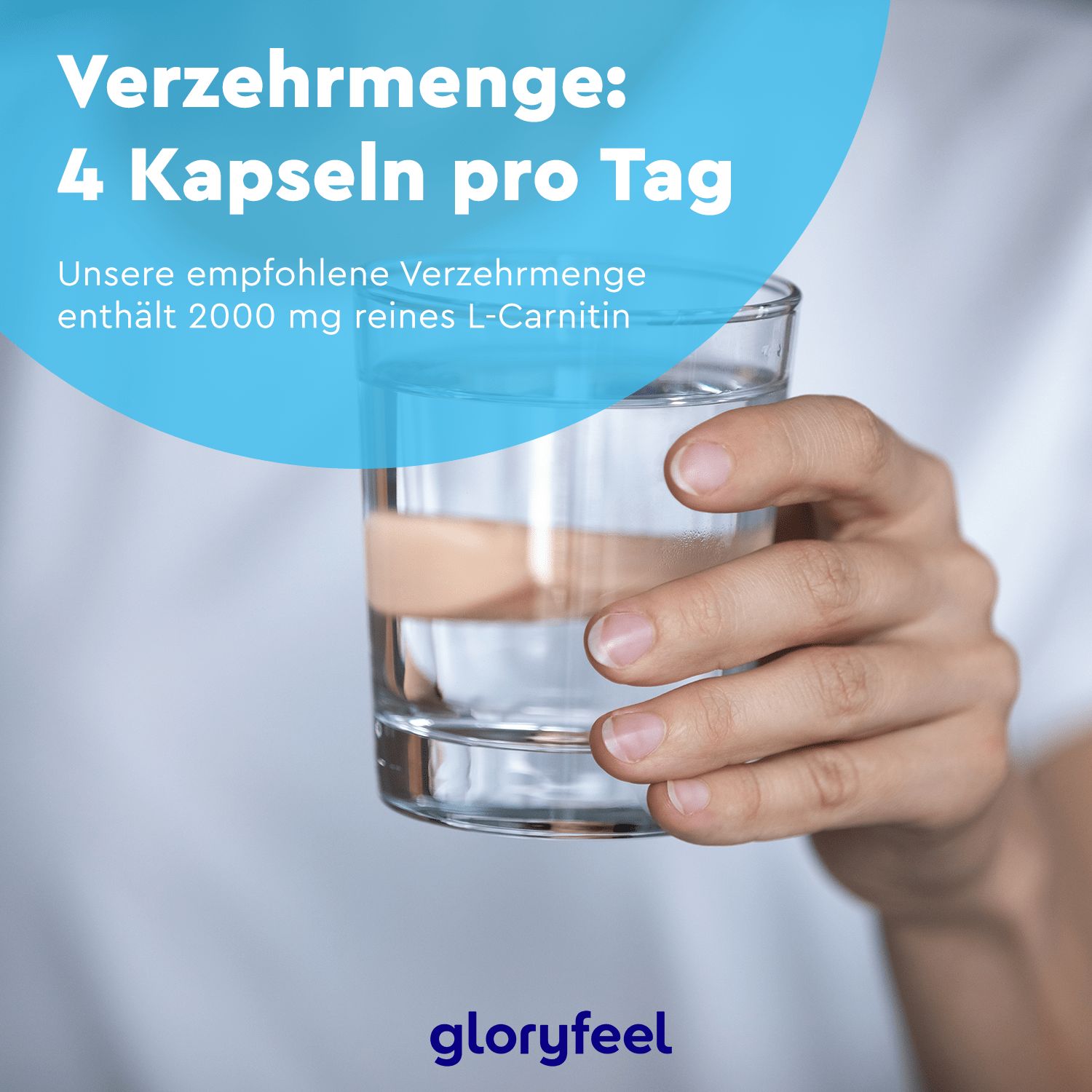 gloryfeel® L-Carnitin Kapseln Carnipure Markenrohstoff