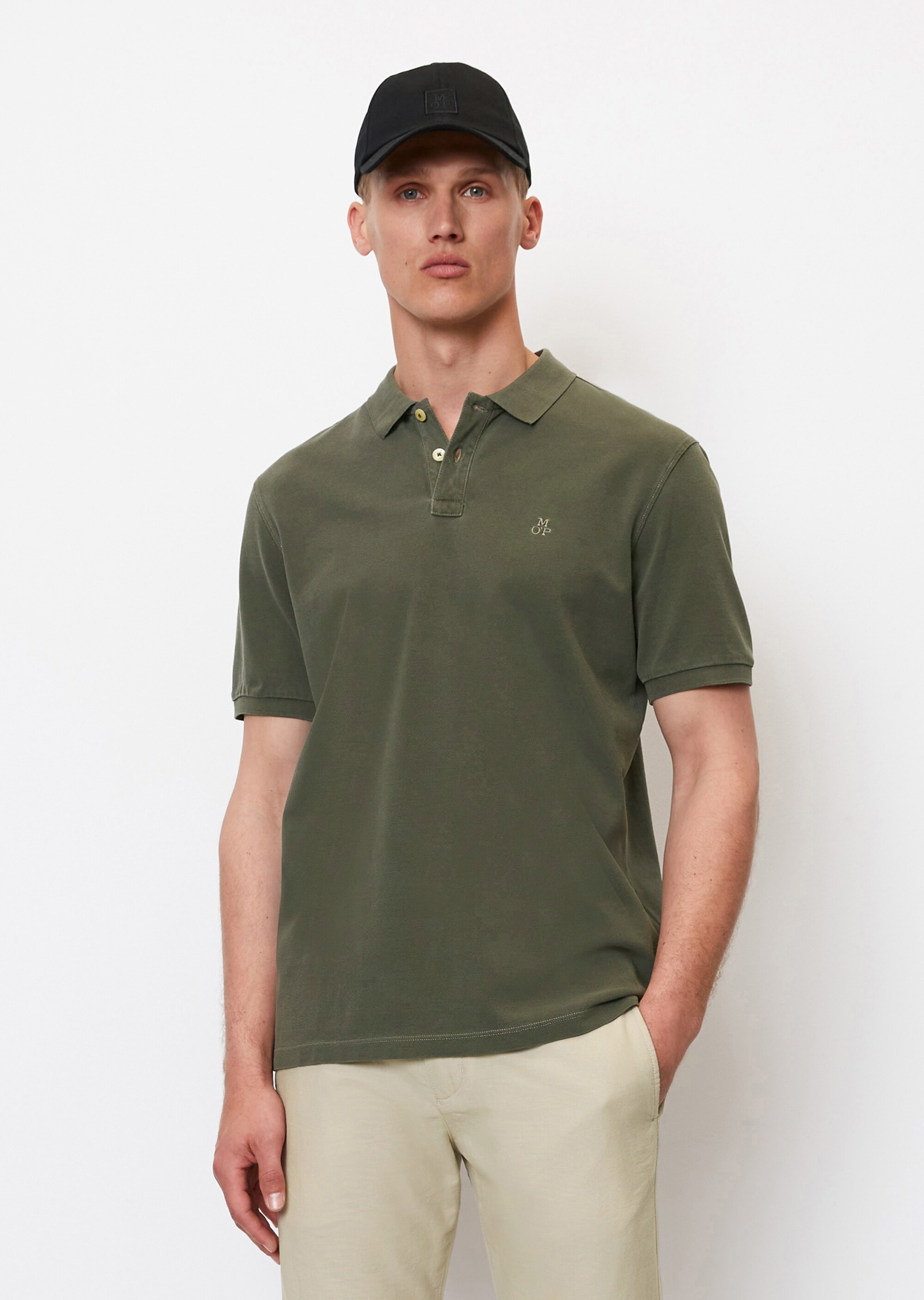 Kurzarm-Poloshirt Piqué regular aus Bio-Baumwolle