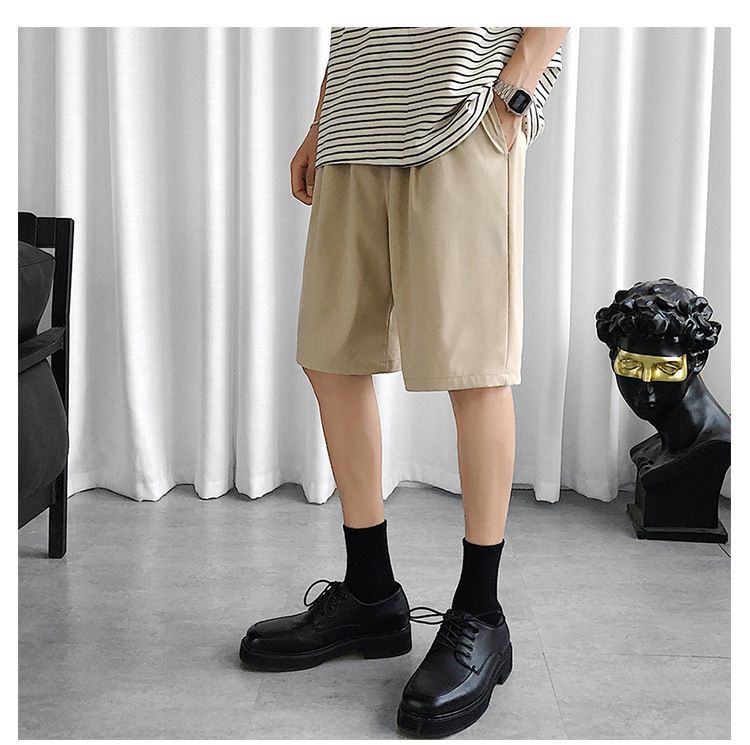 POSI - Effen shorts met rechte pijpen