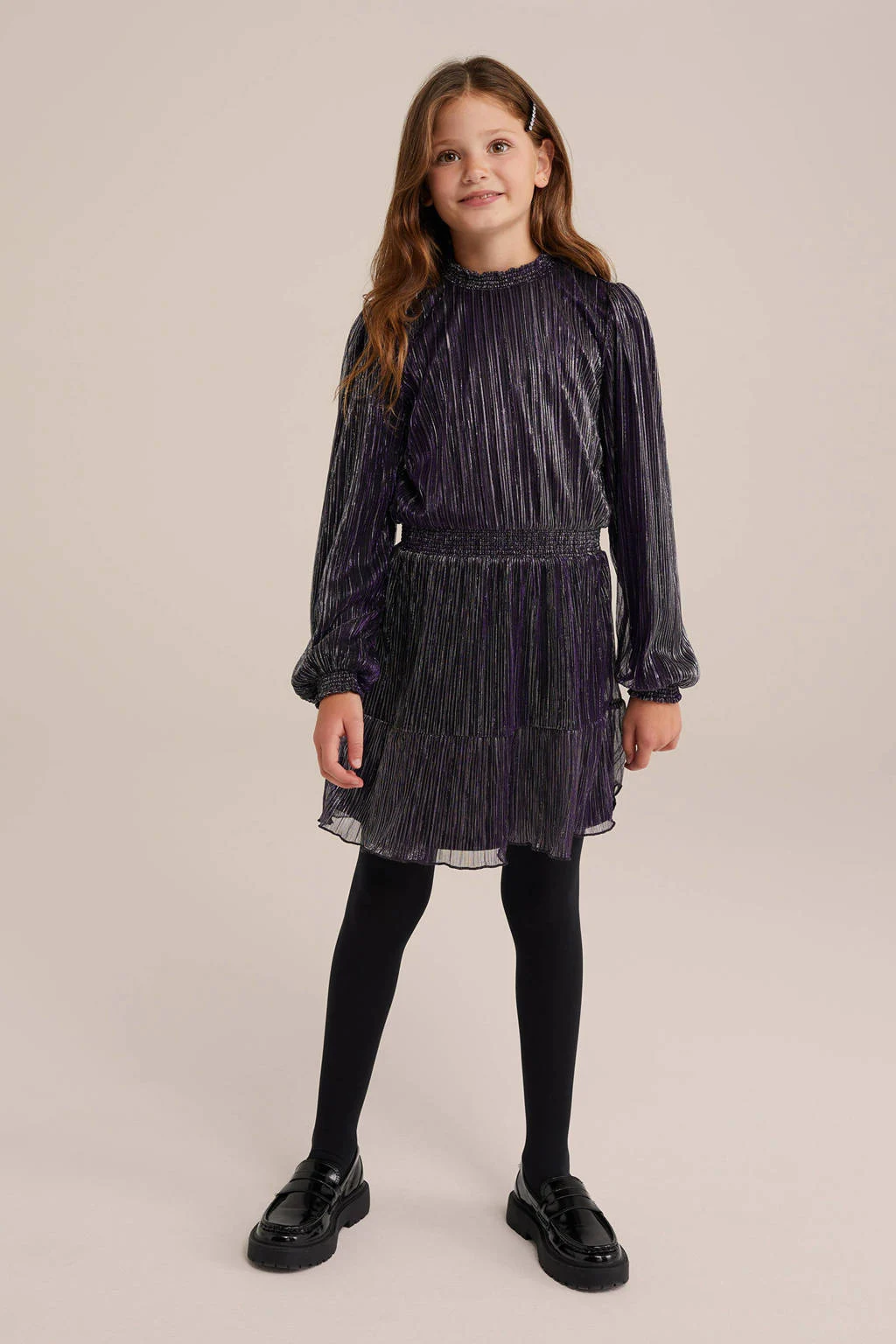 WE Fashion jurk purple flower