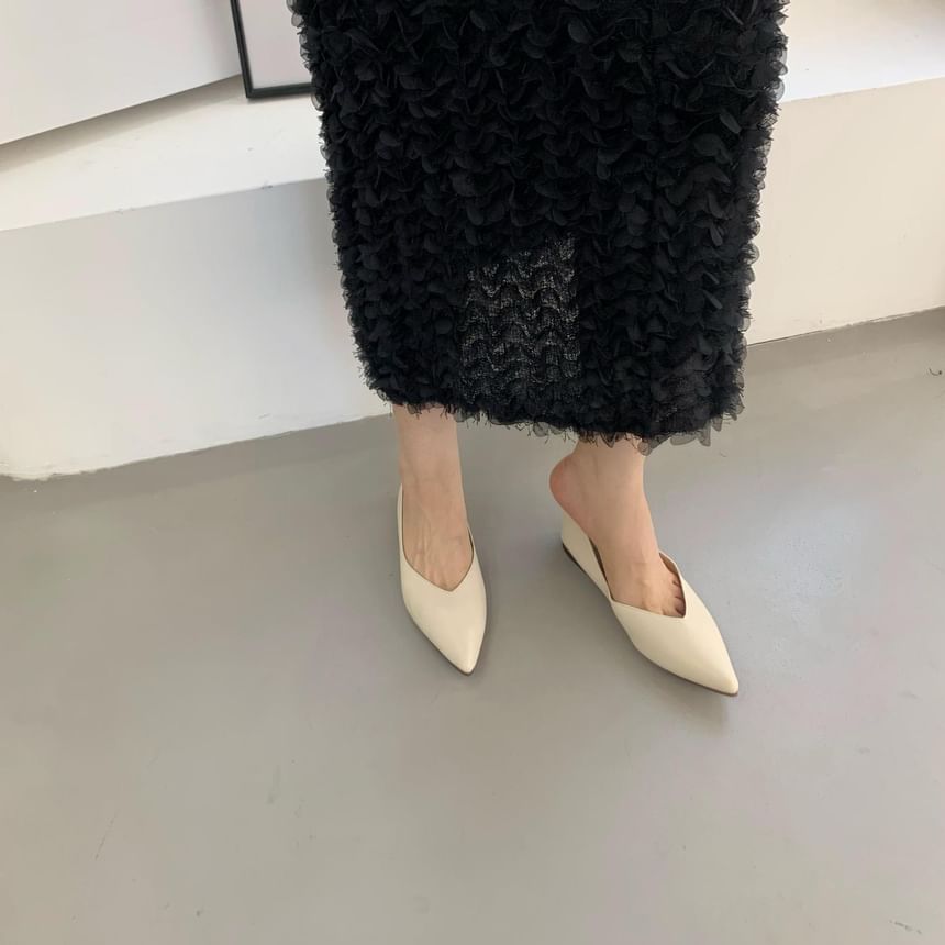Anran - Kunstleren platte schoenen met puntige neus
