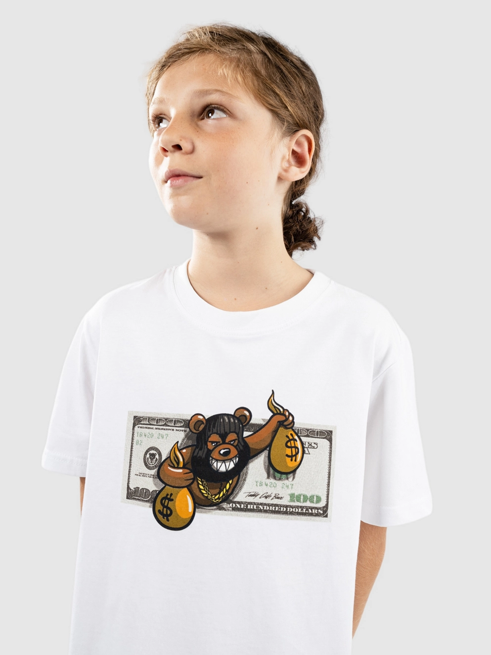 Mister Tee Money Bear Kids T-Shirt white