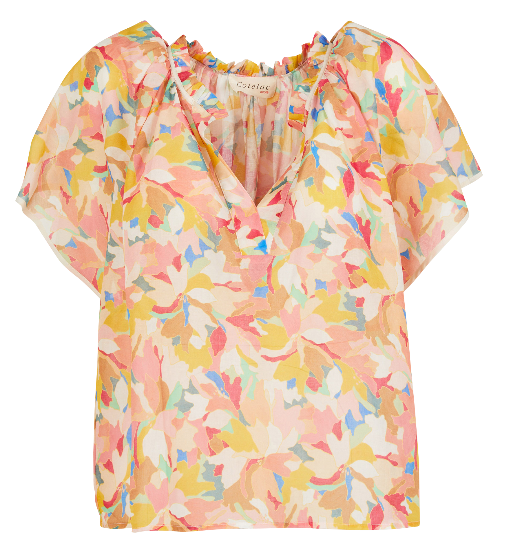 BORA - Blouse oversized imprimée en coton | Rose