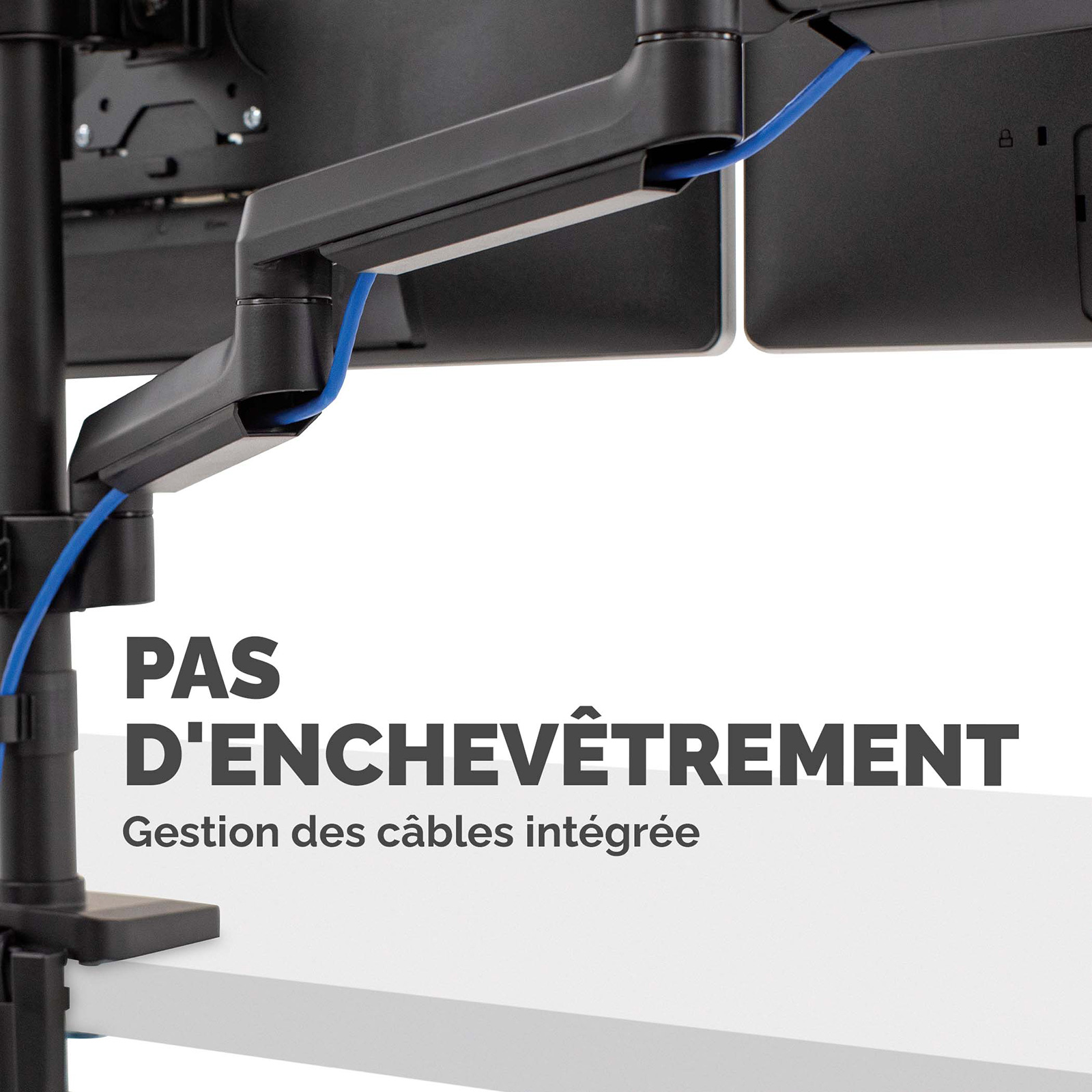 Fellowes Bras porte écran triple Platinum Series