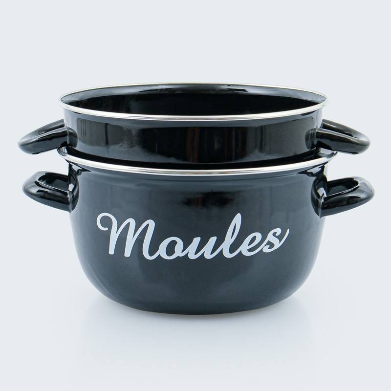 Marmite à moules noire 5L