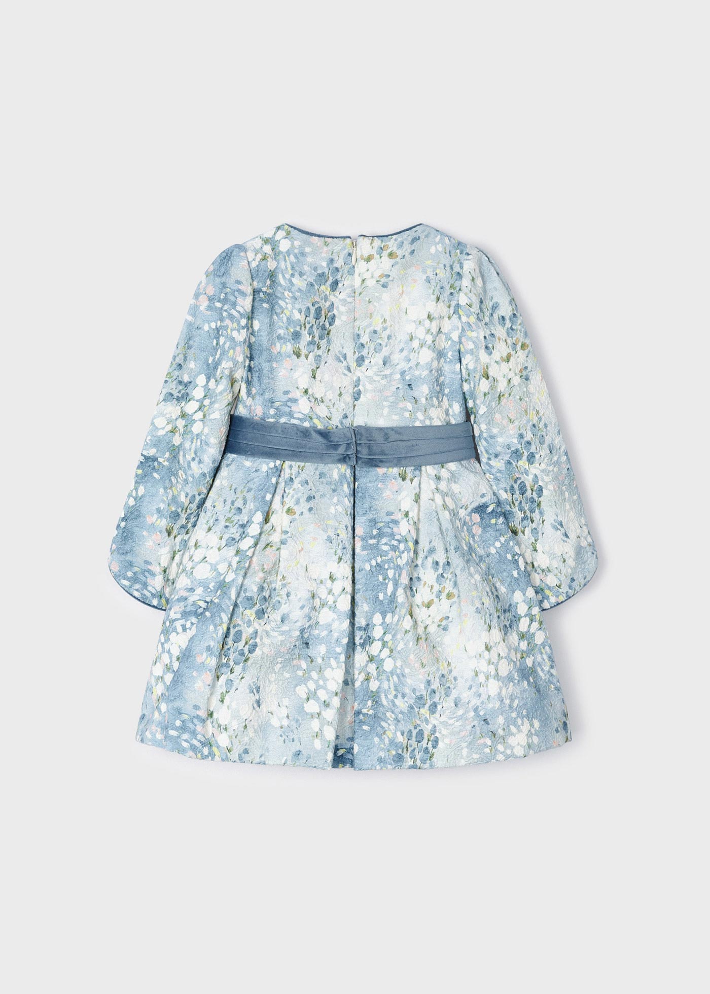 Vestido infantil com estampa jacquard
