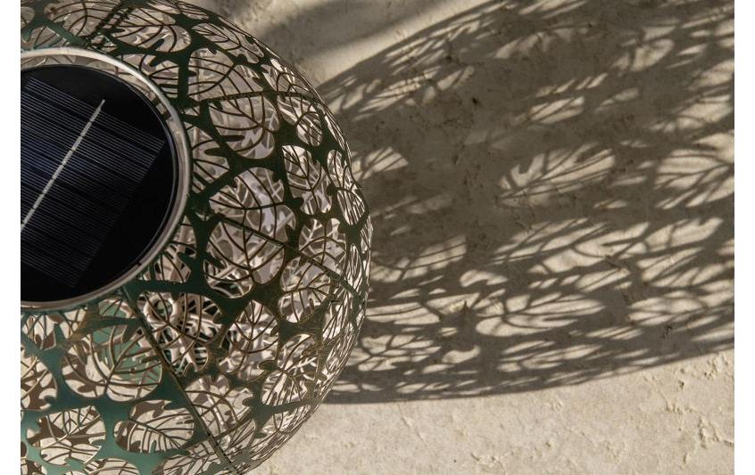 Windlicht Solar Antic Ball Monstera Ø 40 cm, DunkelgrünSolarleuchte zum Aufstellen