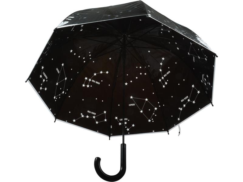 Esschert Design Schirm Sternenhimmel Schwarz/Weiss Regenschirm mit Sternbild