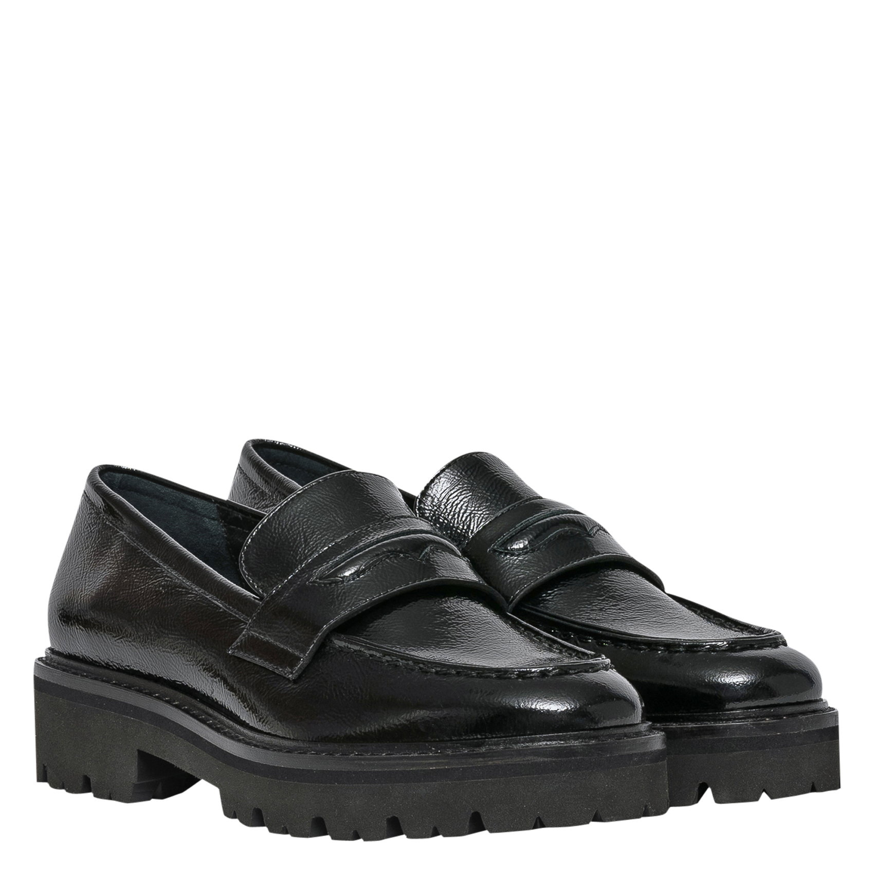 ANDREAS - Mocassins crantés en cuir| Noir