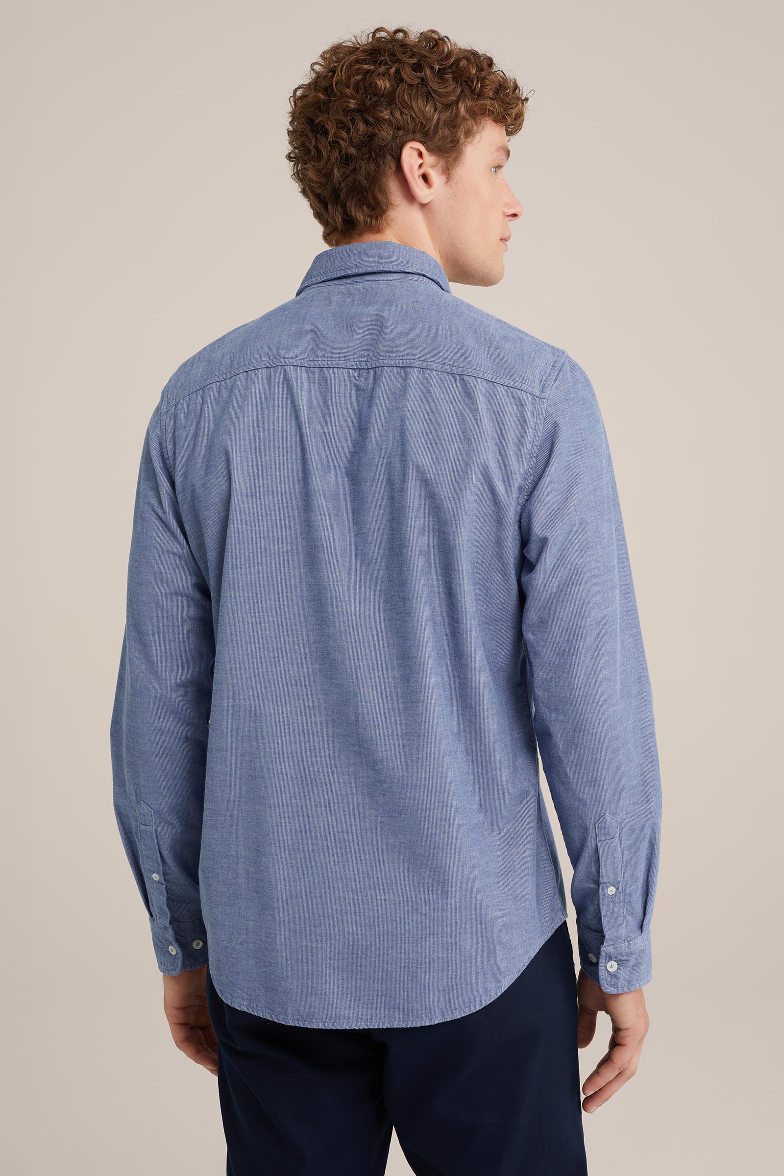 corduroy overhemd WE Fashion Lichtblauw