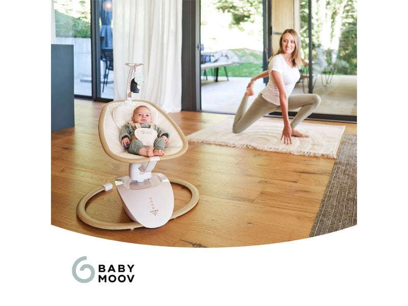 Babymoov Babyschaukel Swoon Hoop Sand Schaukelsitz mit 5-Punkt-Gurt
