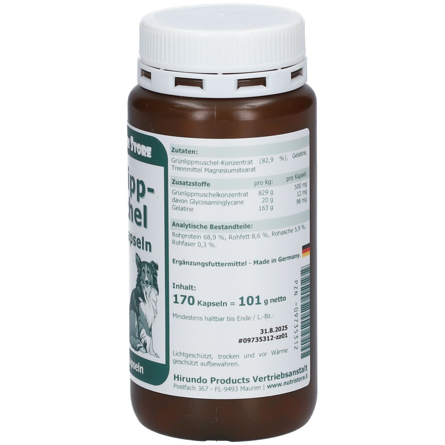 The Nutri Store Grünlippmuschel 500 mg für Hunde