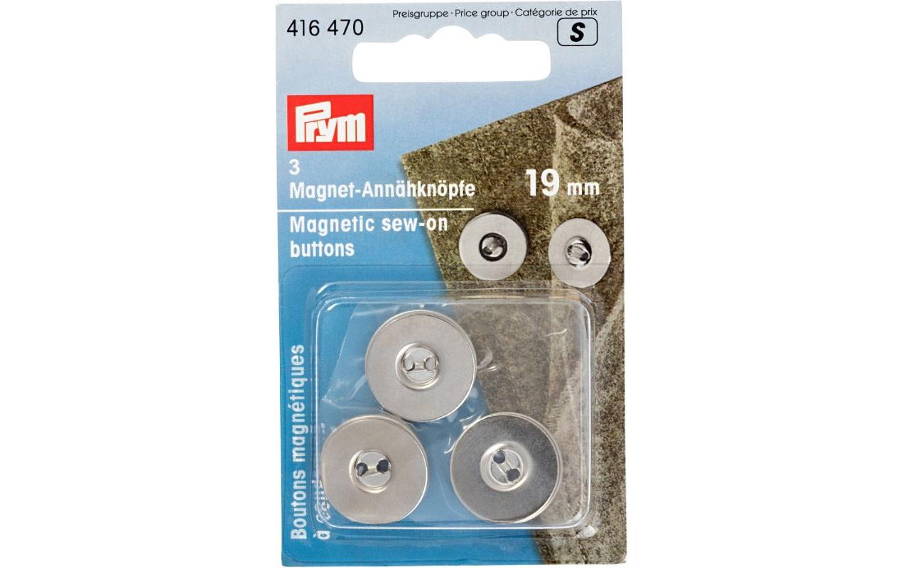 Knöpfe Magnet-Annähknopf Silber, 19 mmKnöpfe aus Metall zum Annähen