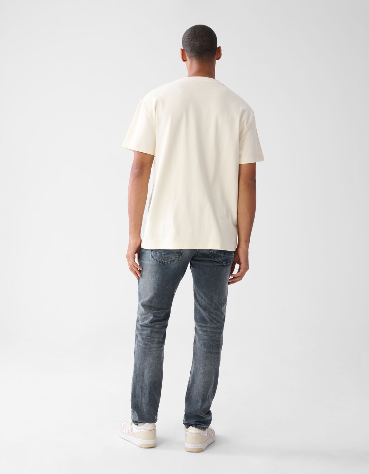 Slim Straight Fit Jeans Blauw/Grijs L32