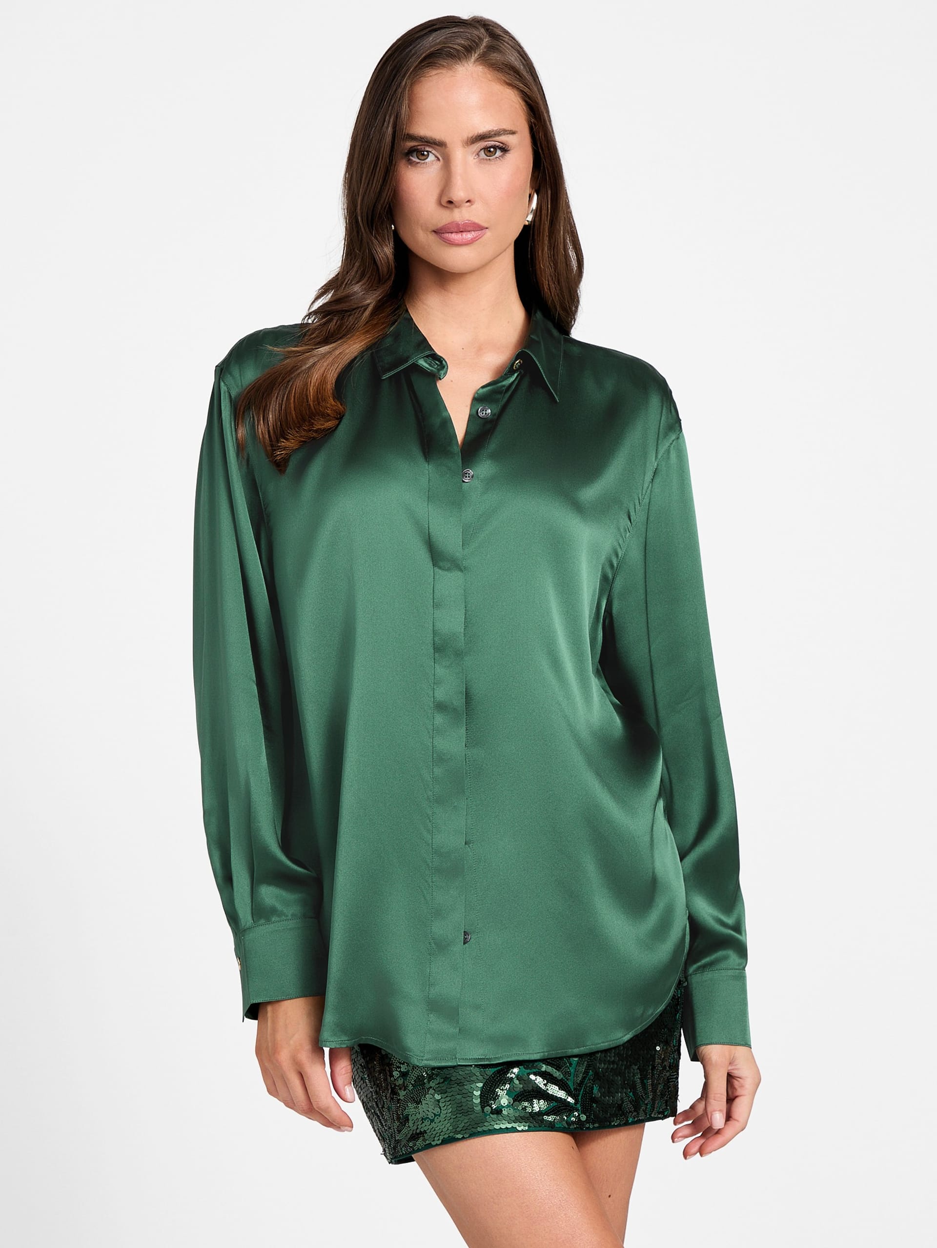 Camisa Elisa de seda oversized
