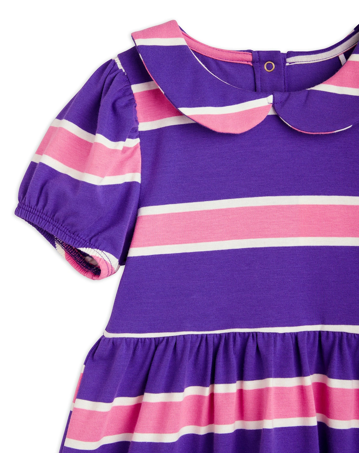 Kurzarm-Kleid STRIPE in purple