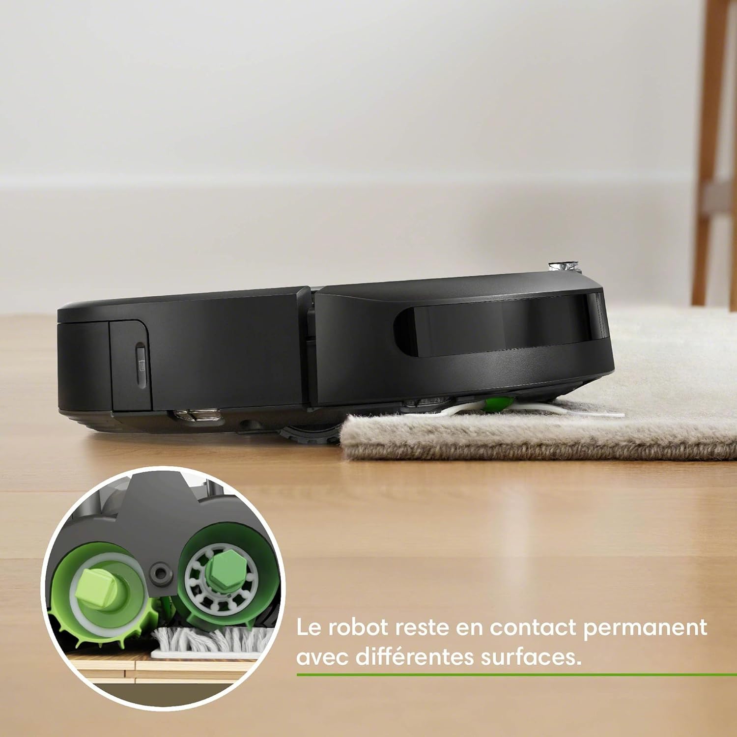 iRobot Roomba i7 (i7156) - Aspirateur Robot connecté - 2 extracteurs en Caoutchouc multisurfaces - Idéal pour Les Animaux - Cartographie, mémorise et s'adapte à Votre Domicile