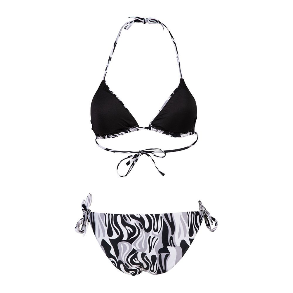 Arena TRIANGLE ALLOVER - Maillot de bain 2 pièces Femme grey multi
