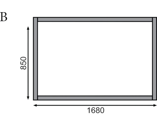 Verhoogd bed klassiek Karibu 2 173 x 89 x 82 cm terragrijs