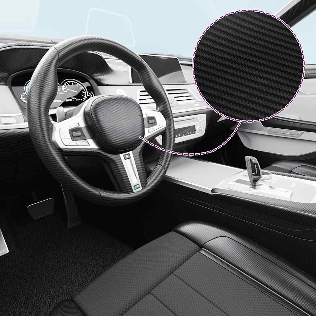 vidaXL 3D Auto Wrap, Zwart, 100x150 cm