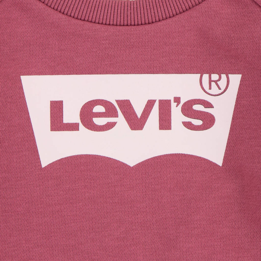 Levi's sweater Batwing met logo donkerroze