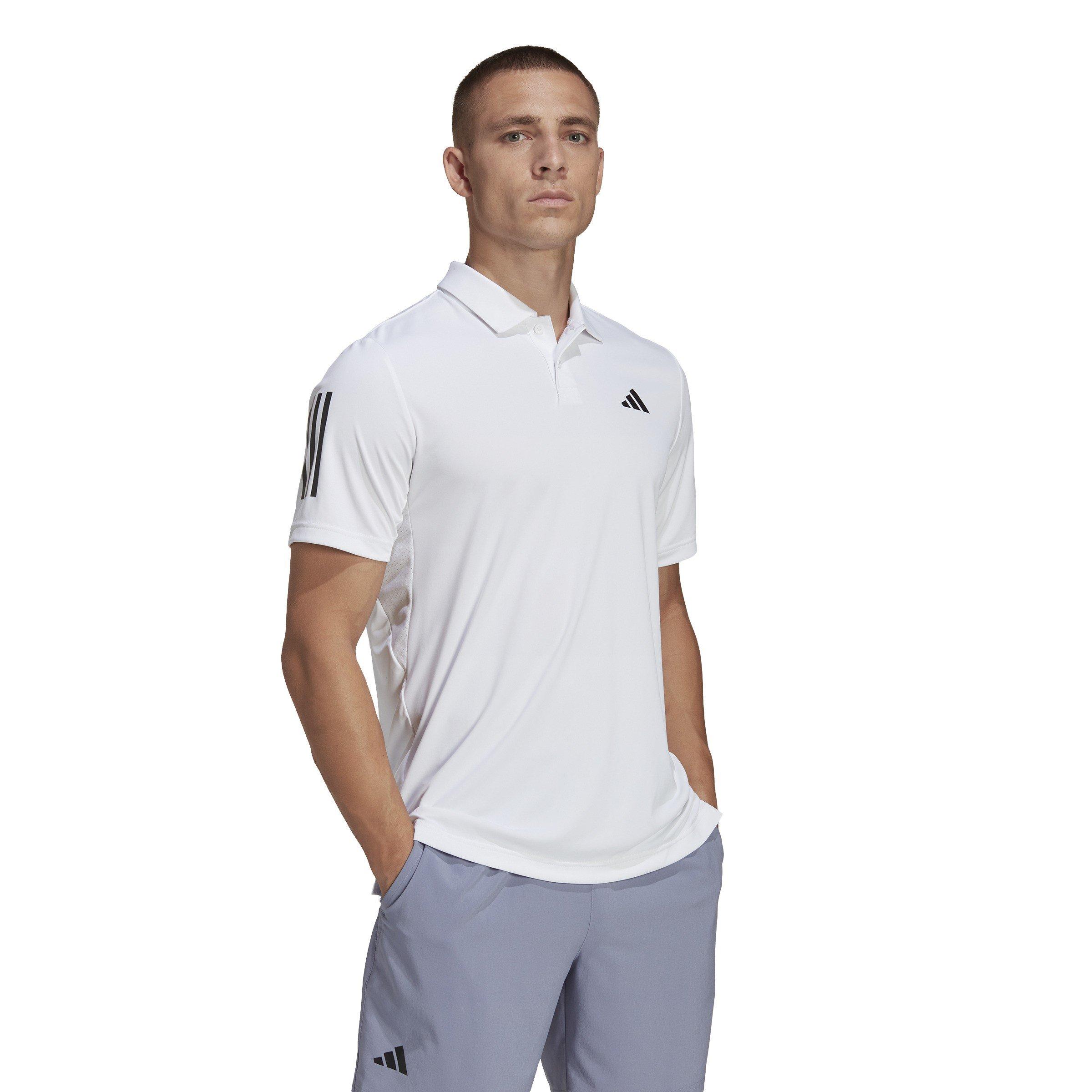 adidas Club 3 Stripe Polo Shirt Mens