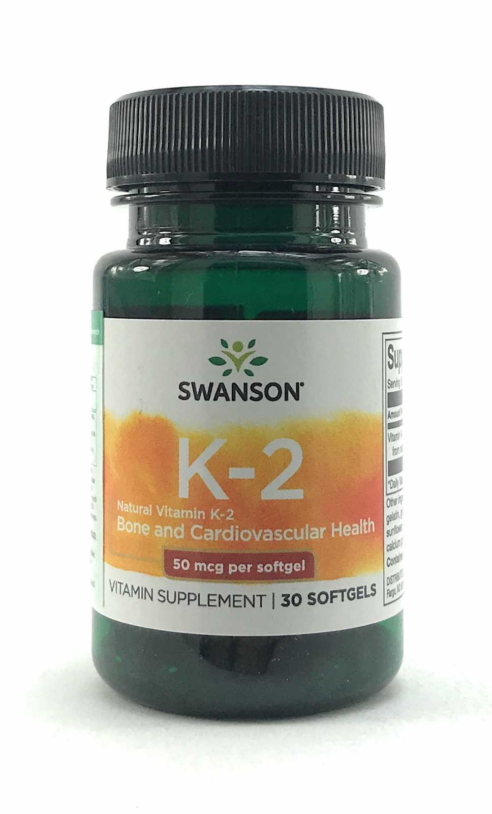 Vitamina K-2 Swanson 50 mcg 30 cápsulas gelatinosas