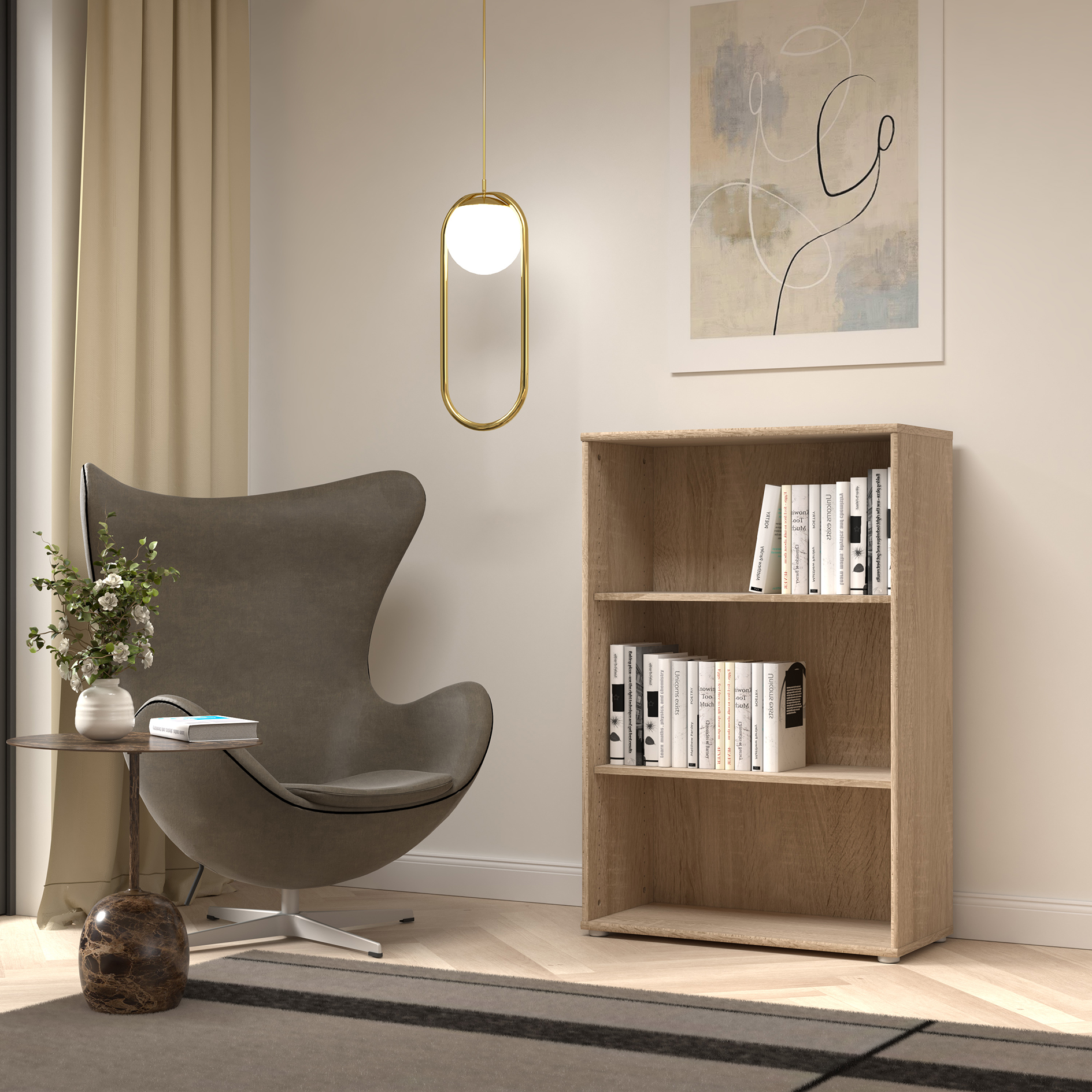 Regal - Sonoma Eiche - 54 cm breit