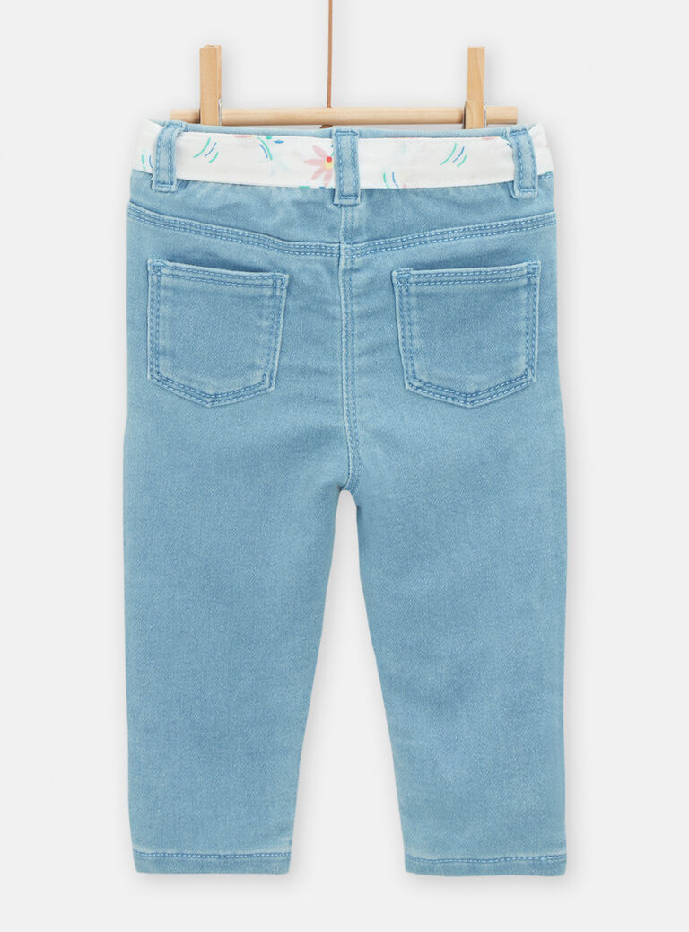 Jegging clair avec ceinture pour bébé fille