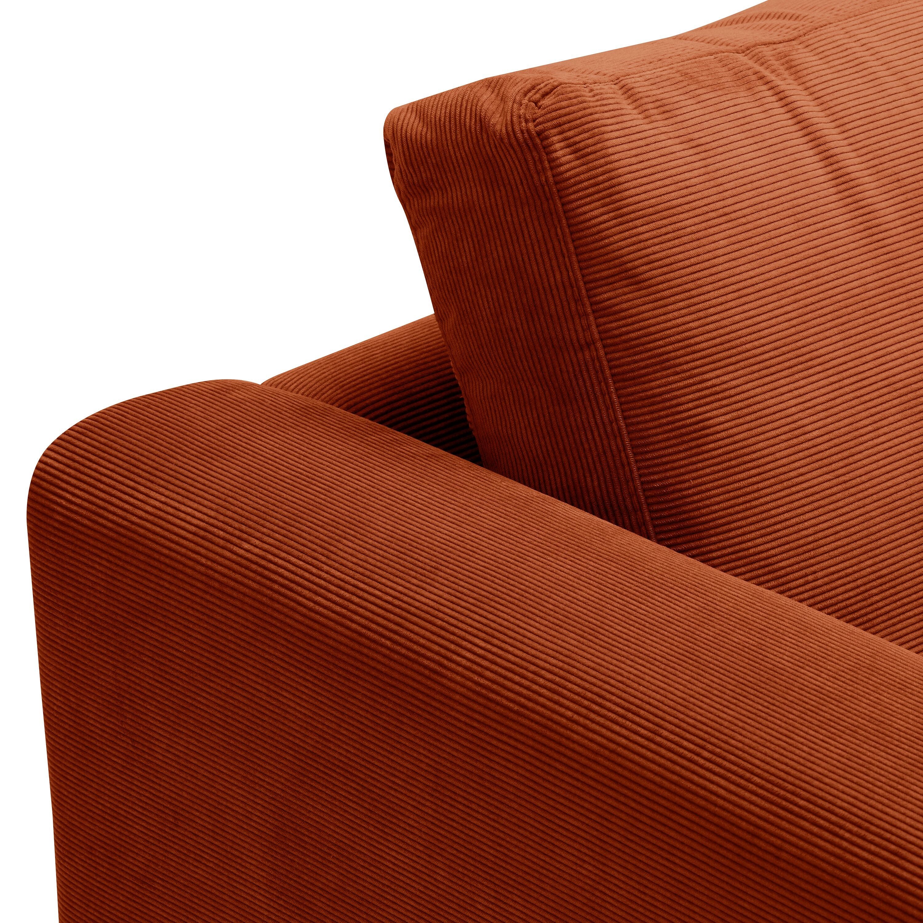 DIENER Ecksofa - Bronze / B: 235.0 cm x T: 156.0 cm x H: 81.0 cm
