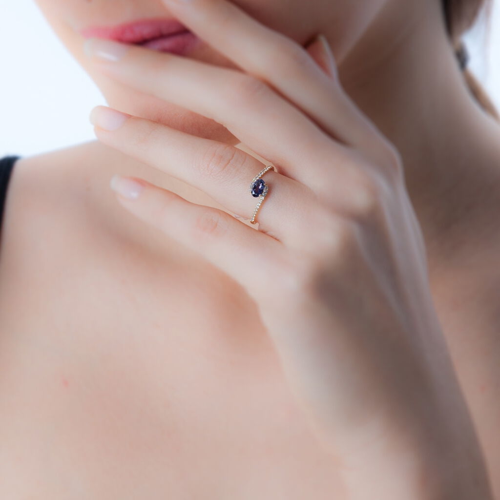 Bague Loriane Or Jaune Tourmaline Et Diamant