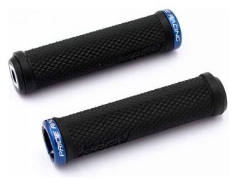 Poignées BMX PRIDE COBRA 129MM BLACK / LOCK BLUE