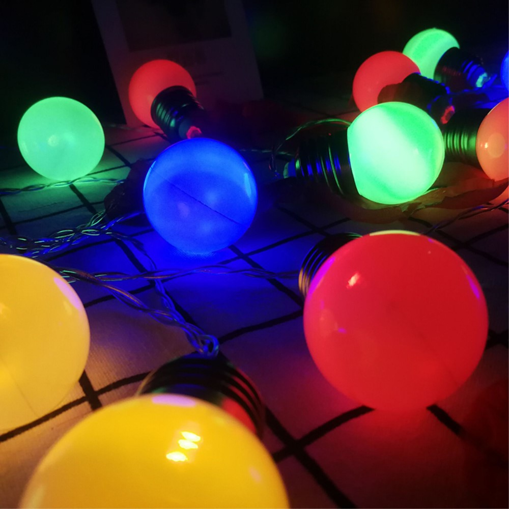 (3m) 20 LED's Deko Lichterkette Glühbirnen Beleuchtung (Batteriebetrieben) - Bunt