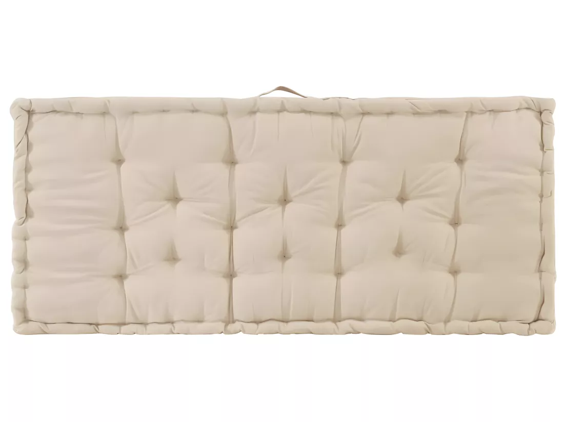 coussin de canapé palette beige 120 x 80 x 10 cm DEC021814