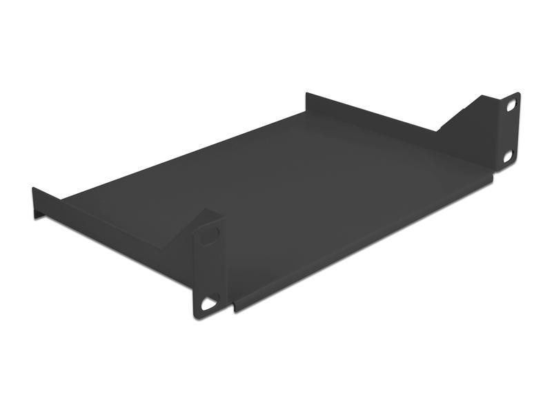 Delock Fachboden 1HE 150 mm x 215 mm, Schwarz Delock 10″ Fachboden für Netzwerkschrank 1 HE Schwarz