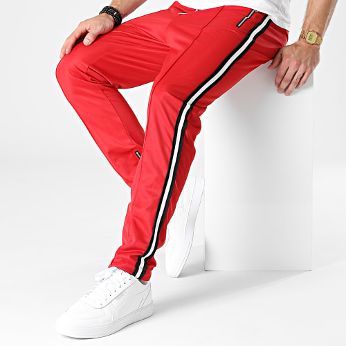 Pantalon Jogging A Bandes LL677 Rouge