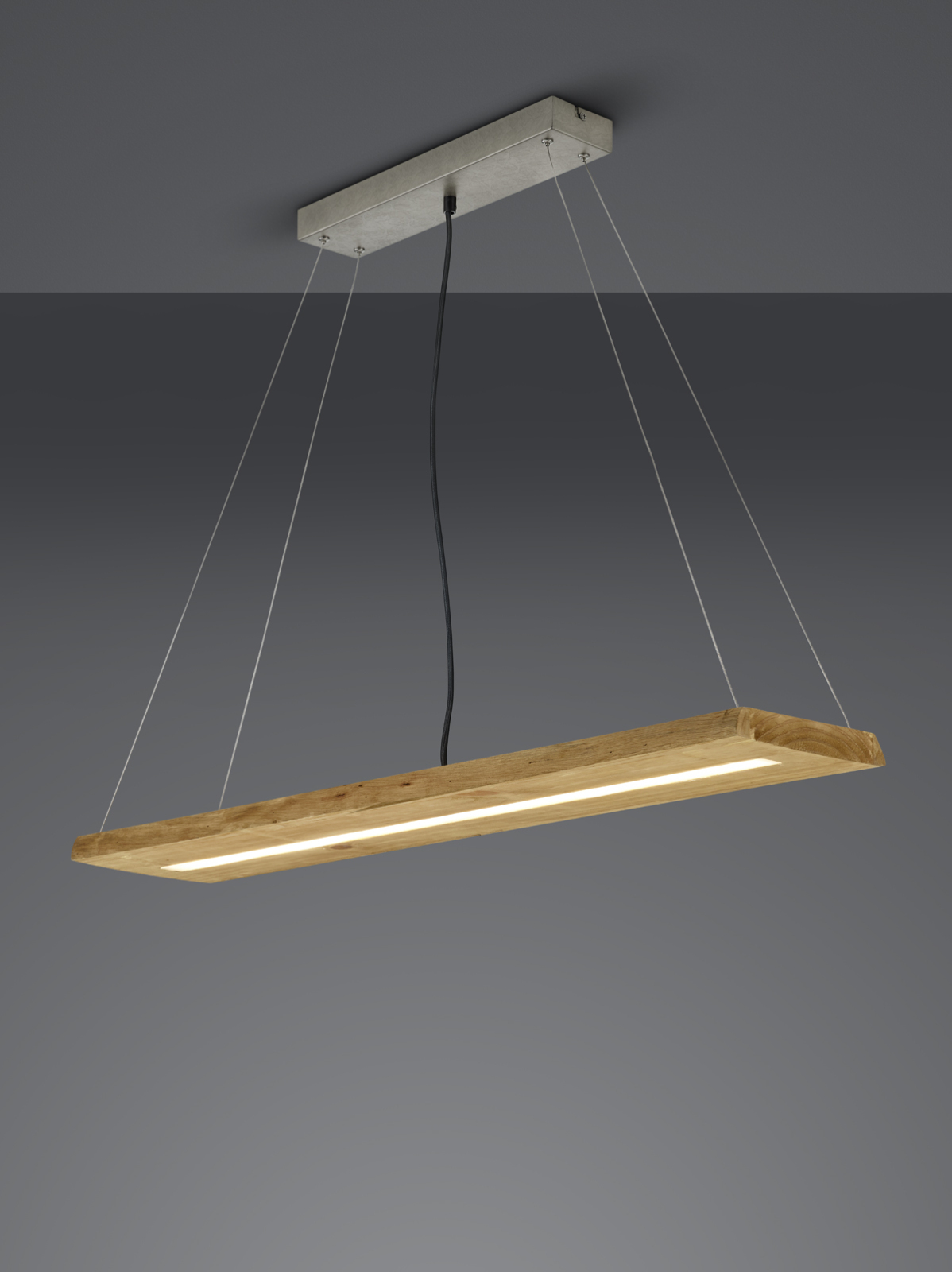 LED-Pendelleuchte BRAD - holzfarbig - Switch Dimmer