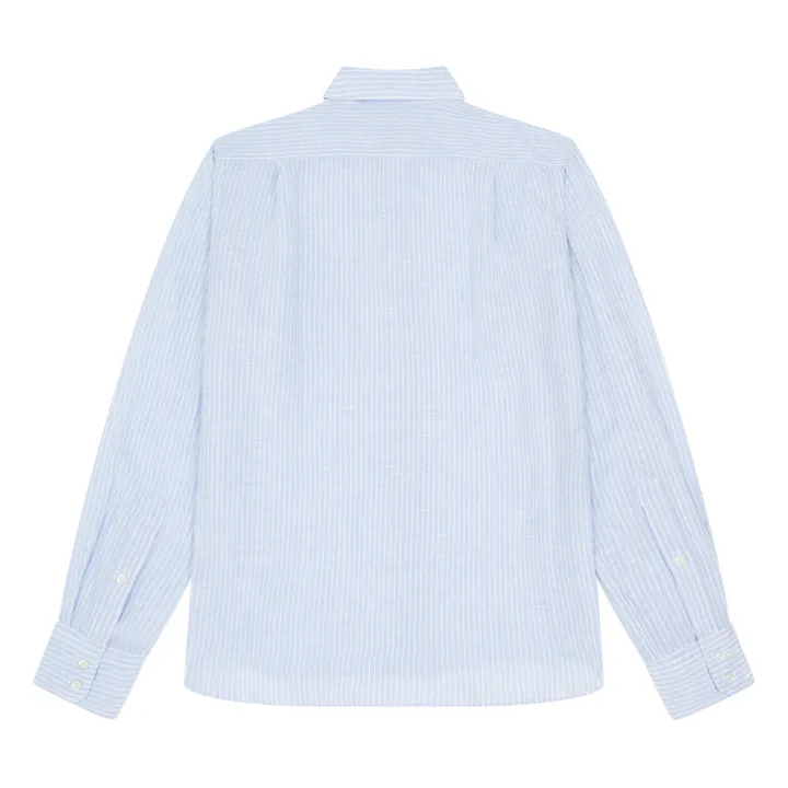 Hartford Chemise Paul Rayures Lin | Bleu ciel