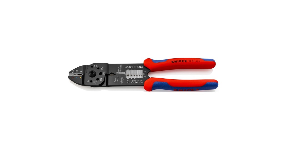 KNIPEXKrimptang 9721215  (Rood/blauw)