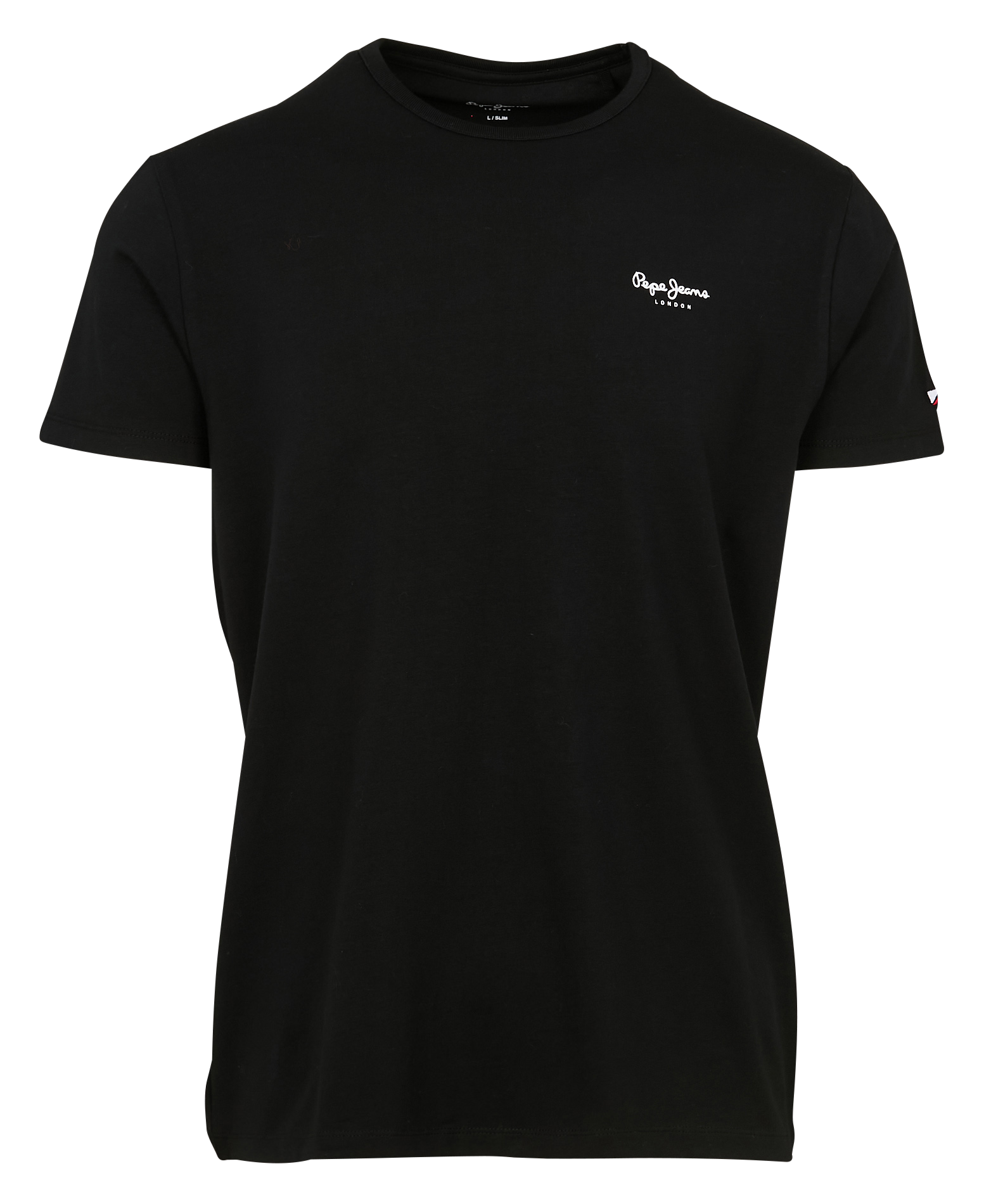 Tee-shirt droit en coton mélangé | Noir