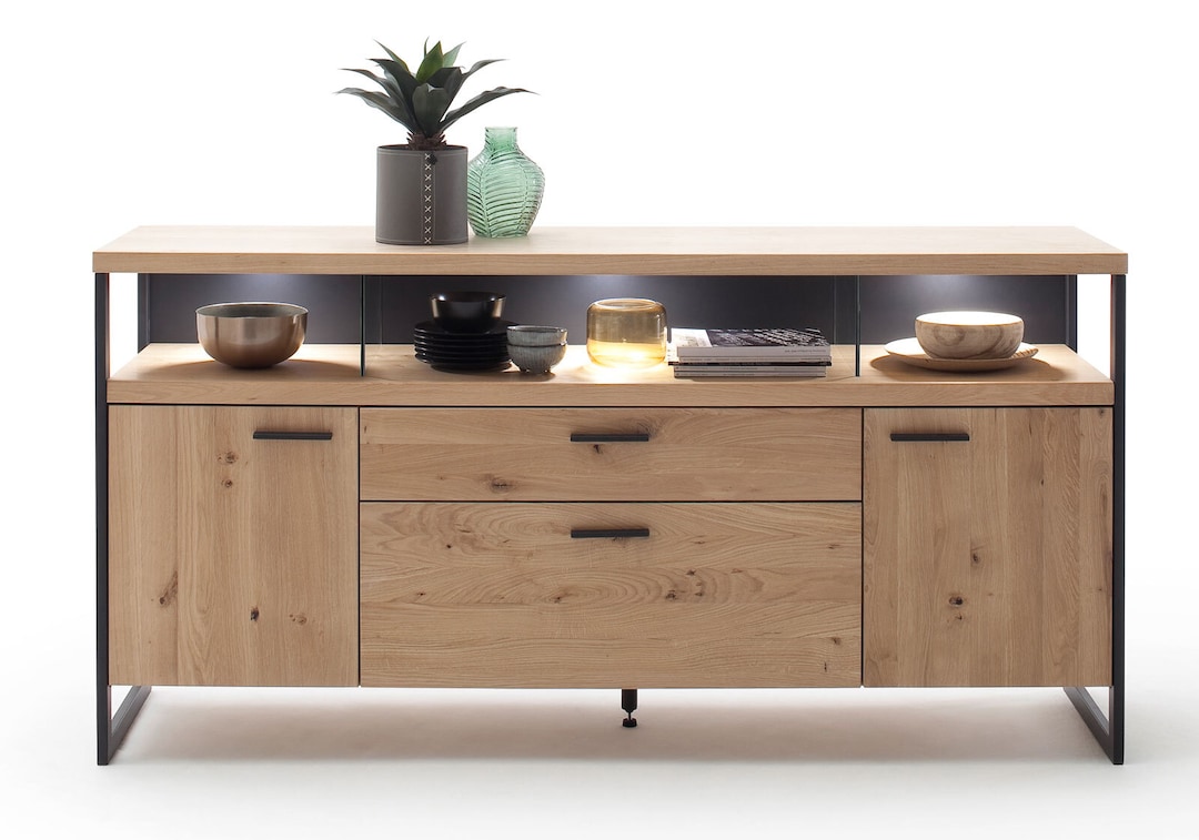 vito Sideboard LANTANA Balkeneiche Bianco /anthrazit