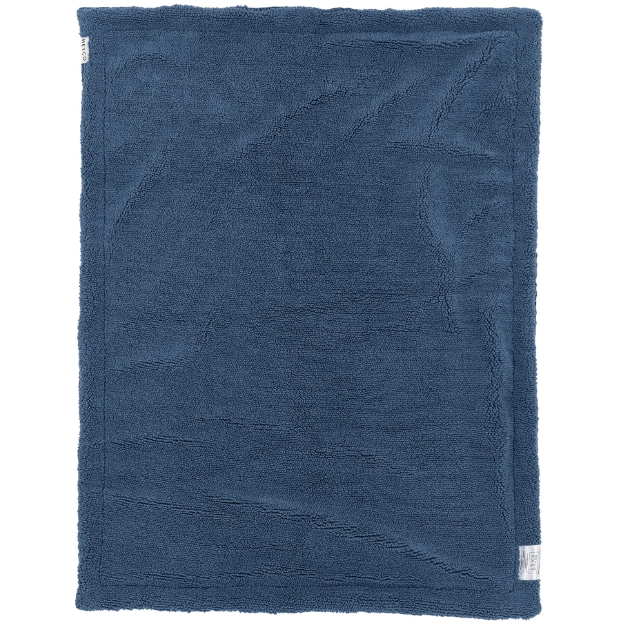 MEYCO Babydecke Waffel Teddy Indigo