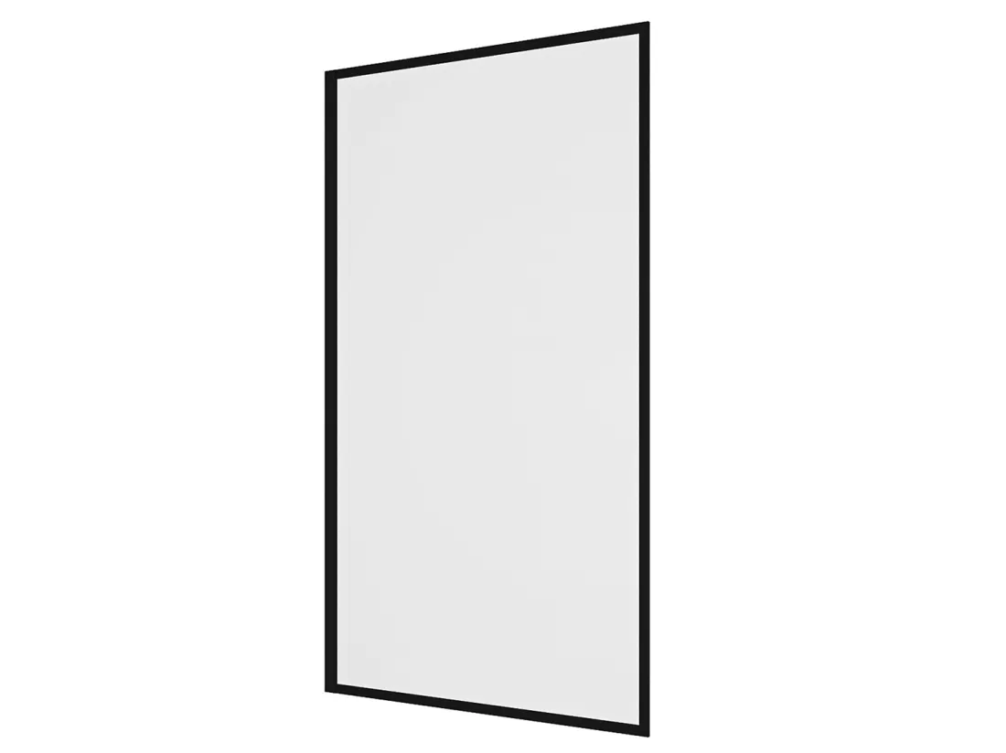 Pare baignoire noir mat style industriel - 80 x 140 cm - Verre trempé - BRADENTON
