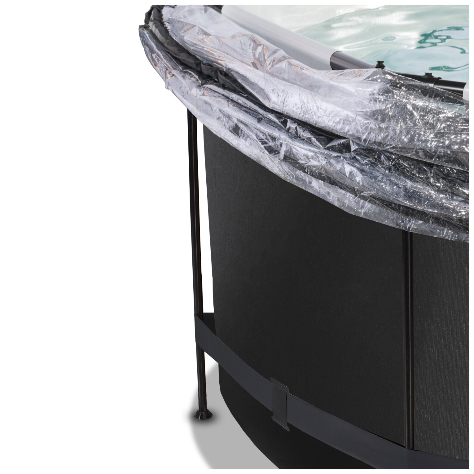 EXIT Black Leather zwembad ø360x122cm met zandfilterpomp en
