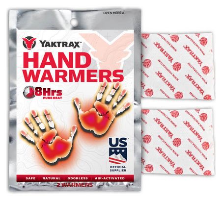 Lot de 10 Paquets de Chaufferettes pour Mains Yaktrax Hand Warmers 8 Heures