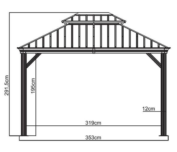 Sojag Outdoor-Pavillon Messina 1012, inkl.